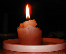 [candle (picture taken with flash)]