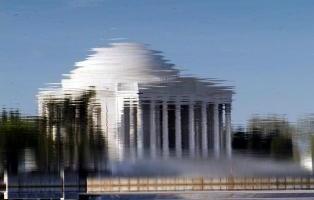 Jefferson Memorial reflected