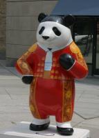 Panda dressed as toreador