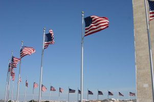 Flags at Washington Monument