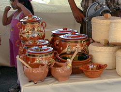 brown pottery