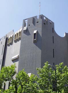 Gray tower exterior