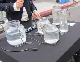 water jars with hydrophone mics