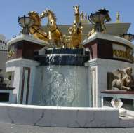 Statue of horses outside Caesar's Palace