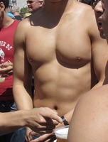 Torso of shirtless guy